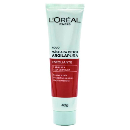 Máscara Detox Argila Pura Esfoliante Loreal