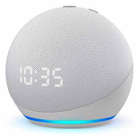 Echo Dot 4ª Geração com Relógio