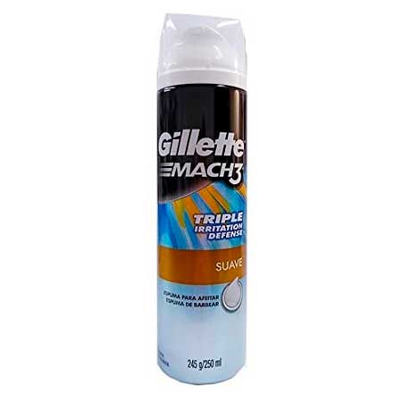 Espuma de Barbear Gillette Mach3 Irritation Defense