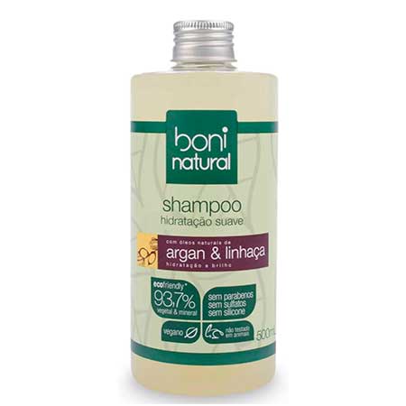 Shampoo Argan e Linhaça (Boni Natural)