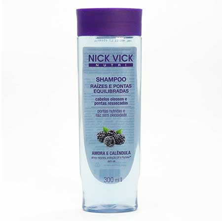 Shampoo Raiz e Pontas Equilibradas Nick & Vick 300ml