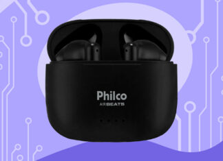 Fone de ouvido Philco Air Beats Bluetooth V5.3 PFI200P