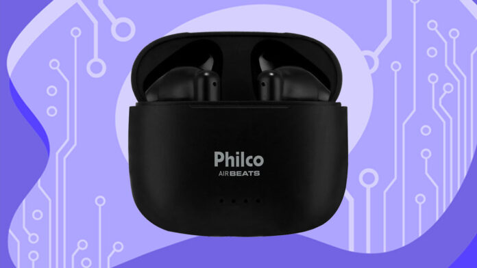 Fone de ouvido Philco Air Beats Bluetooth V5.3 PFI200P