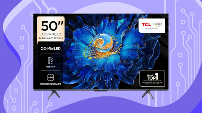 Smart TV TCL 50" 4K LED QD-Mini C6KS