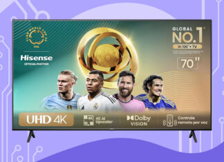 Smart TV Hisense UHD 4K DLED 70 Polegadas 70A6K